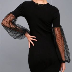Black Long Sleeve Bodycon Dress
